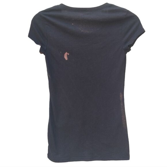 No Boundaries Tee Shirt Sz XS 1 Black Bleached Skull Design - Picture 2 of 6